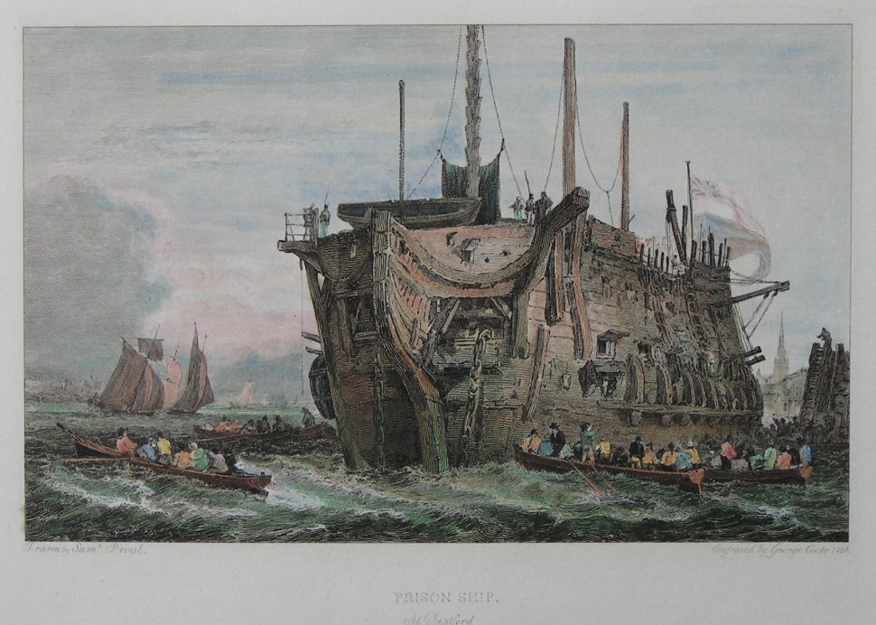 Print - Prison Ship at Deptford - Cooke